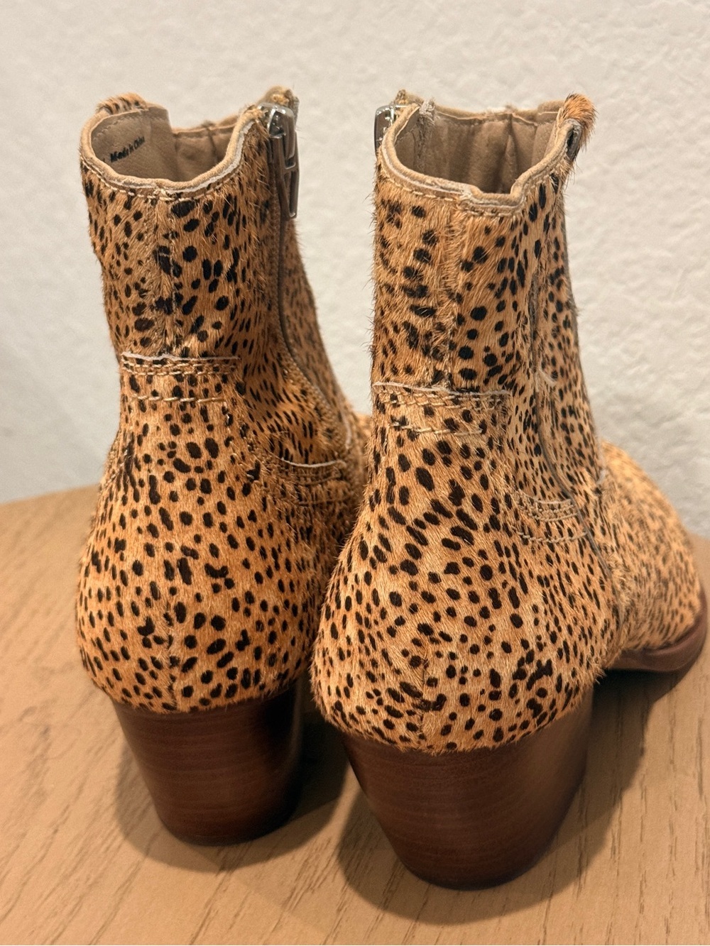 Dolce Vita Cheetah-Print Ankle Booties in Tan and Black New‎ without tags